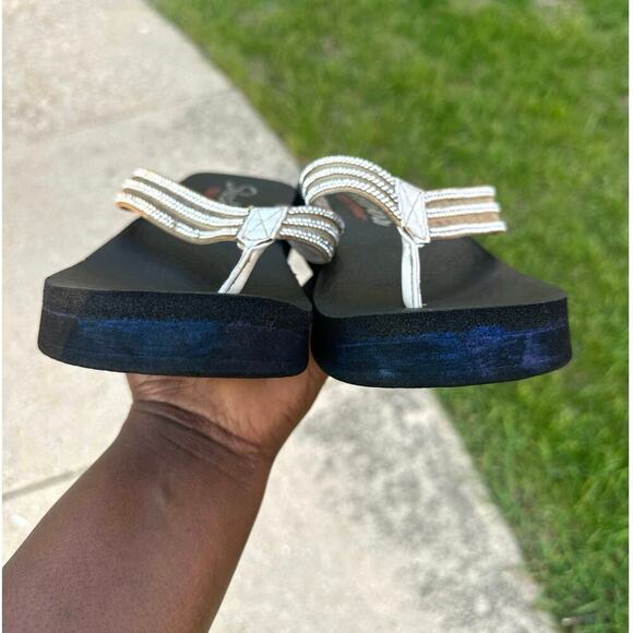 Skechers‎ Women's Vinyasa Sheer Panel Rhinestone Thong Flip-Flops Size 11 - Picture 7 of 13